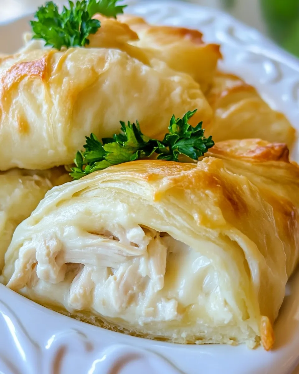 Homemade Chicken Stuffed Crescent Rolls recipe photo