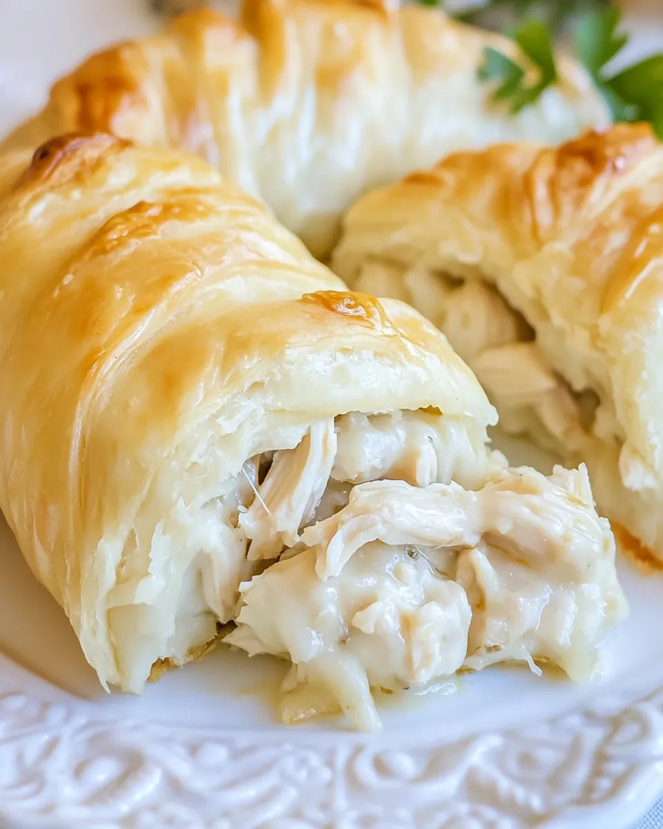 Tasty Chicken Stuffed Crescent Rolls shot