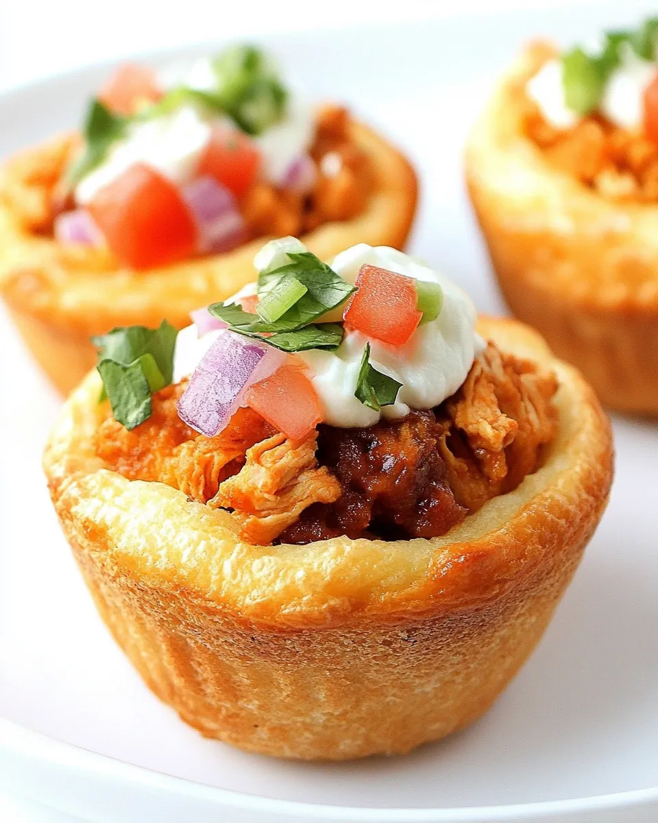 Savory Chicken Taco Cupcakes shot