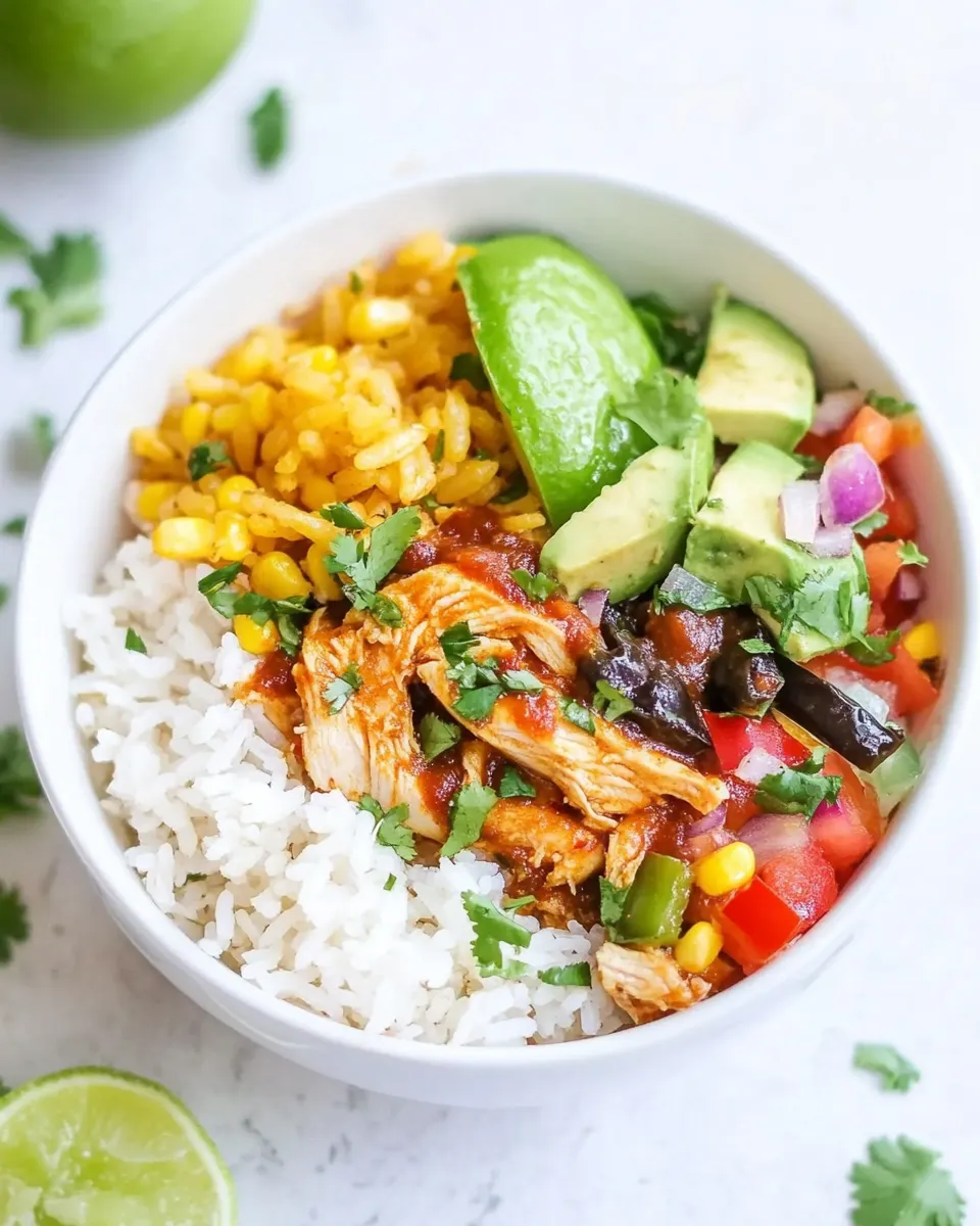 Quick Chicken Taco Poblano Rice Bowls recipe photo
