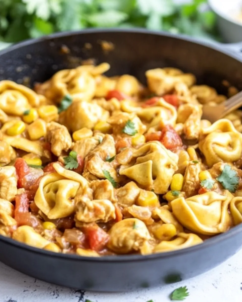 Delicious Chicken Taco Tortellini Skillet image