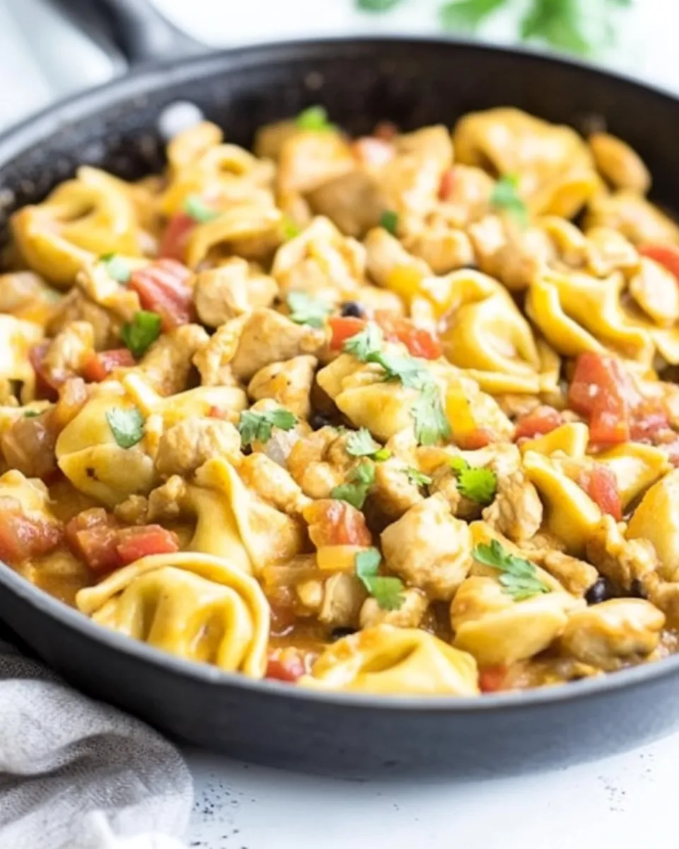 Quick Chicken Taco Tortellini Skillet dish photo
