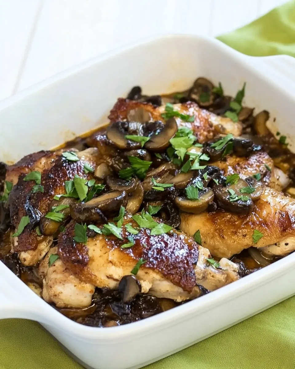 Easy Chicken Thighs with Mushrooms recipe image