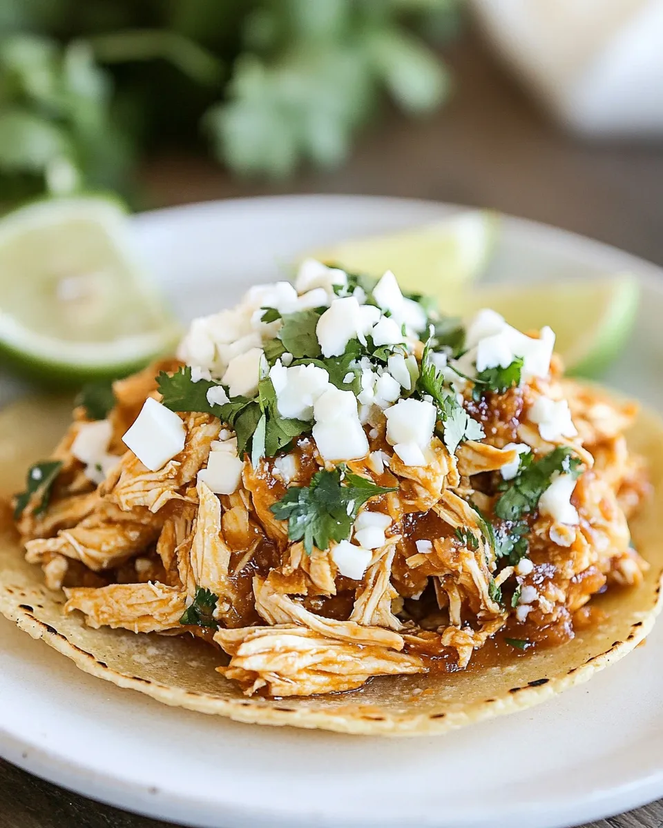 Delicious Chicken Tinga shot