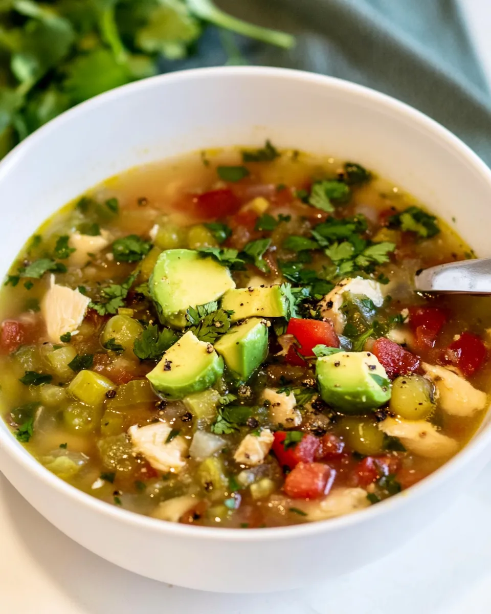 Delicious Chicken Tomatillo Soup image
