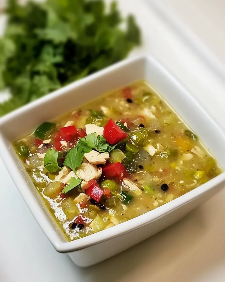 Tasty Chicken Tomatillo Soup shot