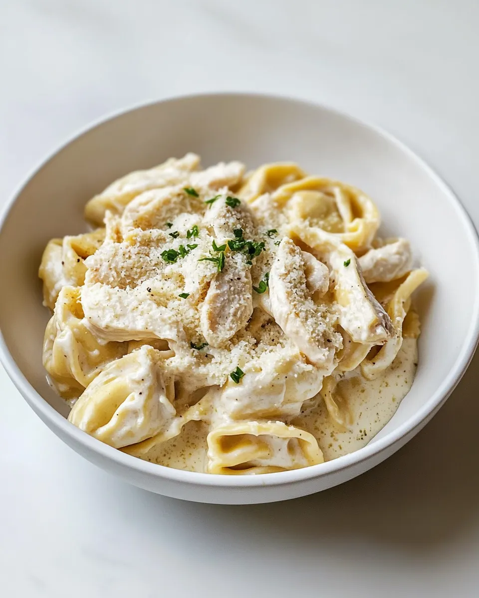 Homemade Chicken Tortellini Alfredo photo