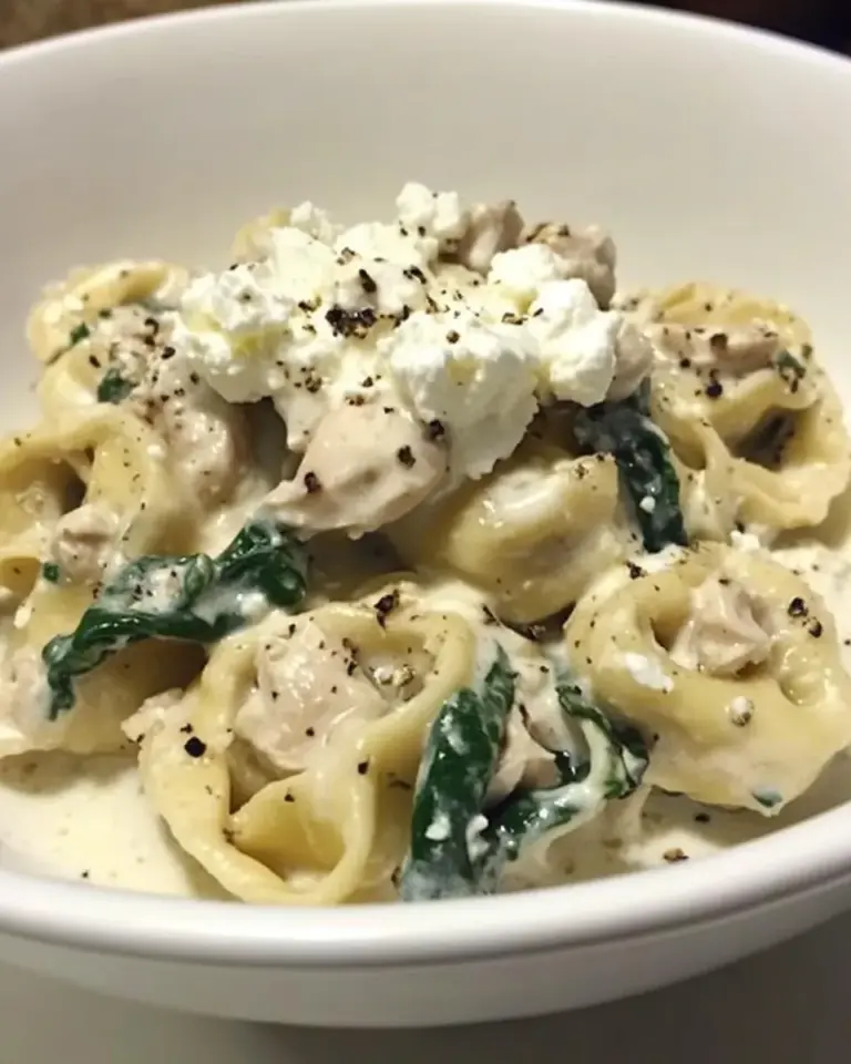 Easy Chicken Tortellini with Feta Cream Sauce photo