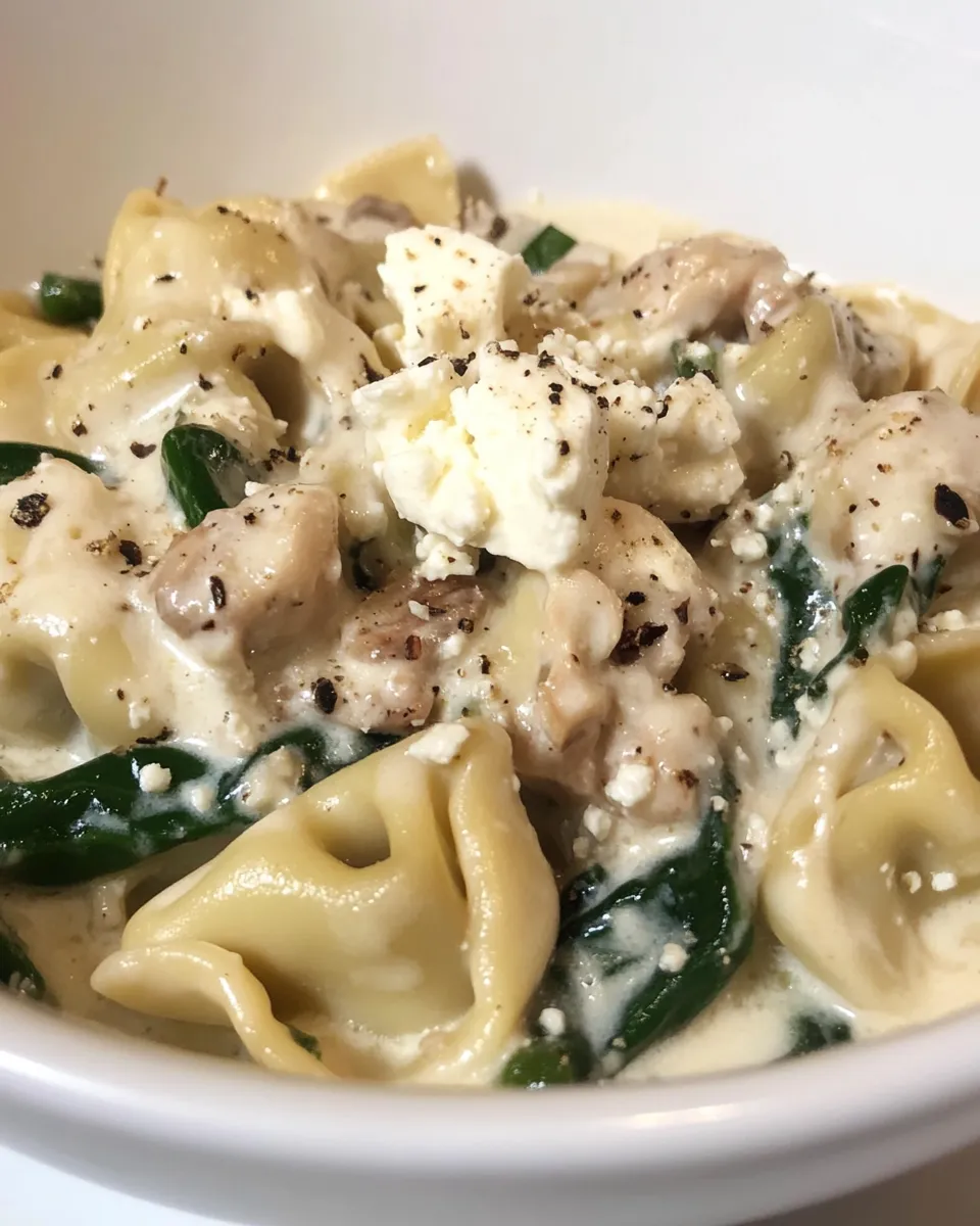 Delicious Chicken Tortellini with Feta Cream Sauce image