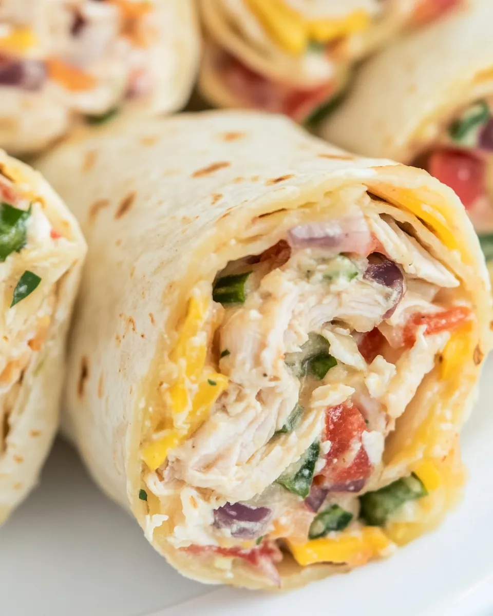 Savory Chicken Tortilla Roll-Ups shot