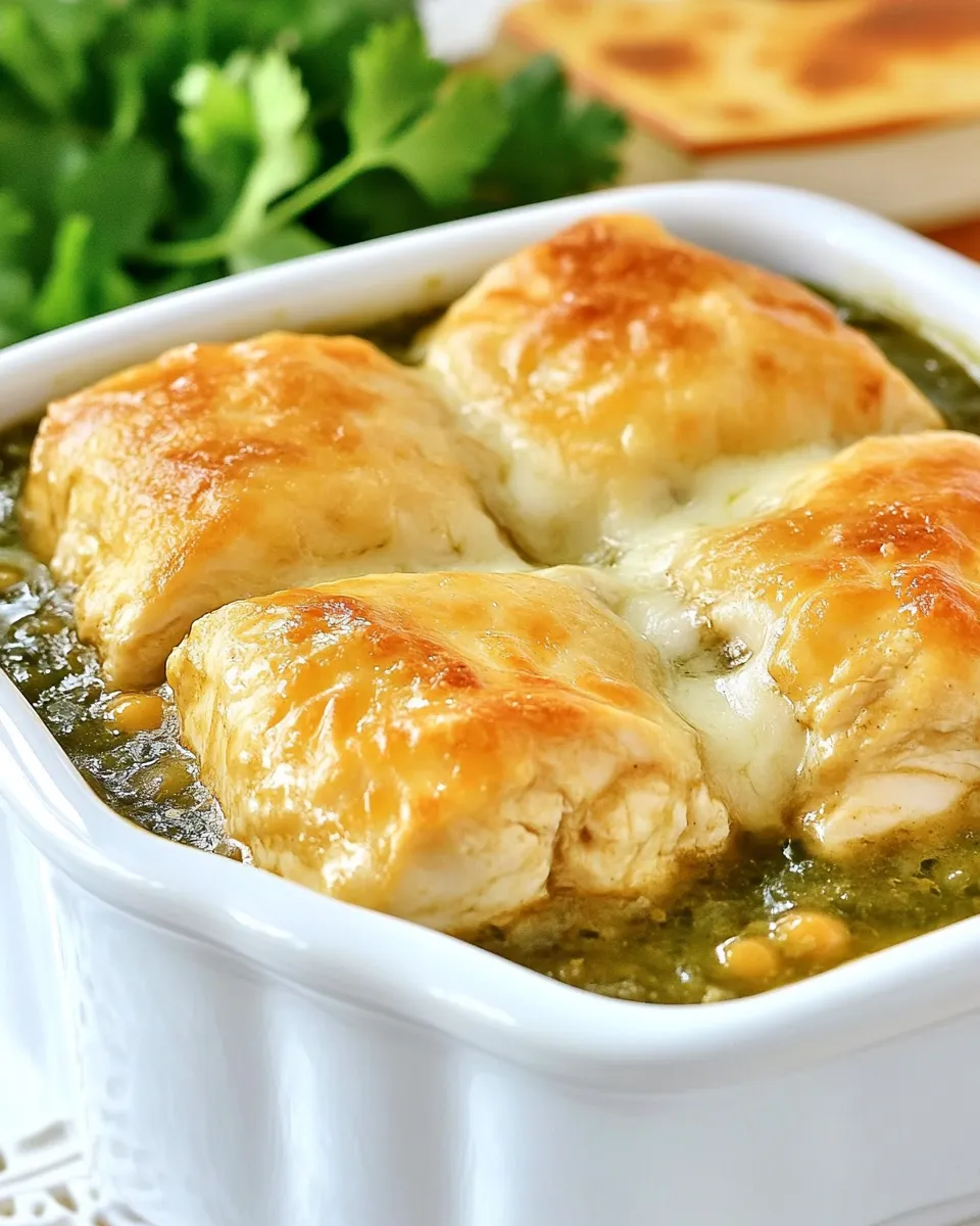 Savory Chicken Verde Bubble Up shot