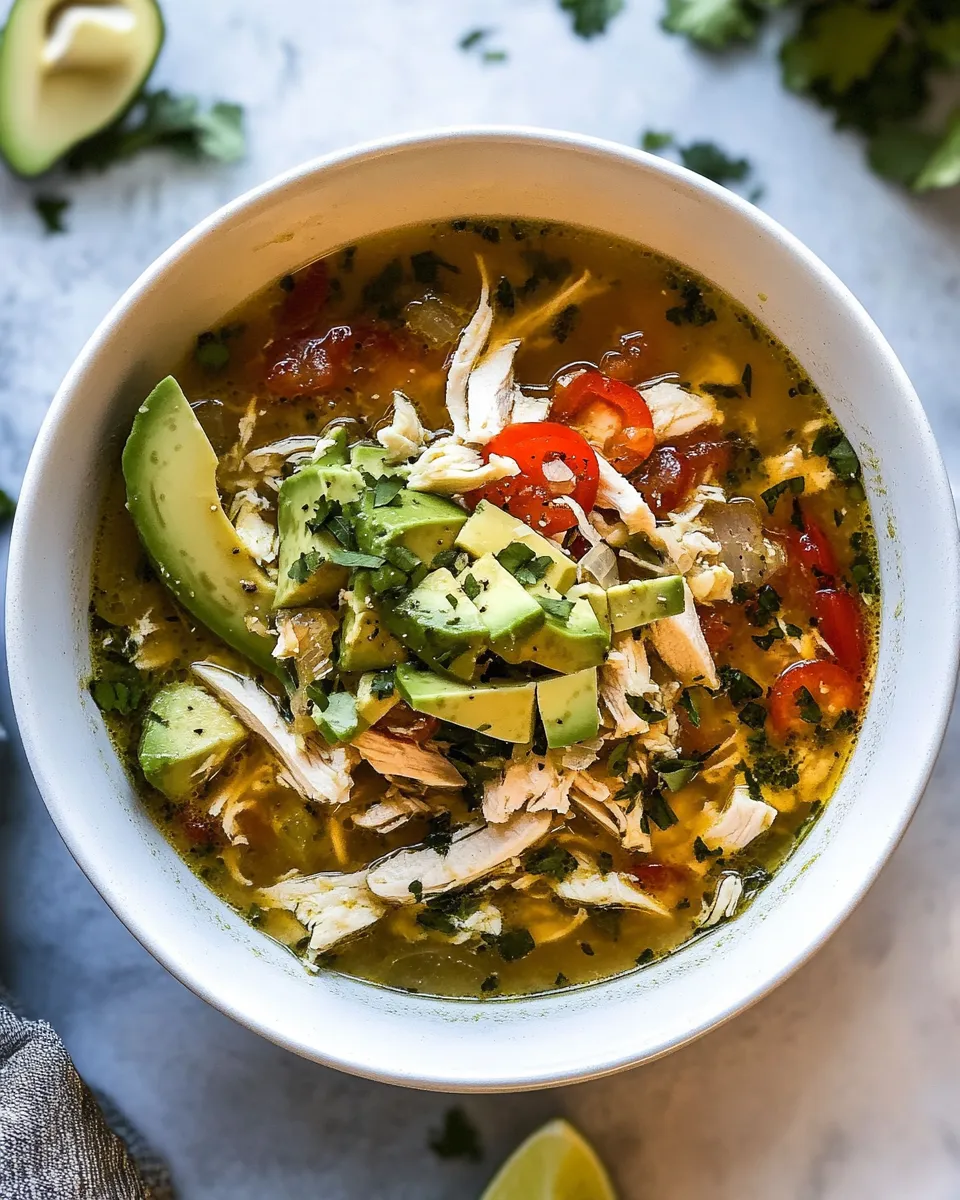 Easy Chicken and Avocado Soup recipe photo