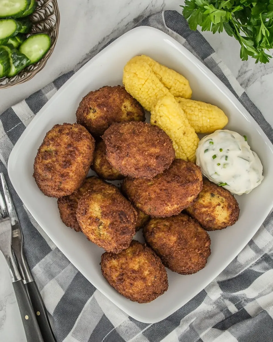 Delicious Chicken and Beef Croquettes (Pozharsky Kotleti) shot