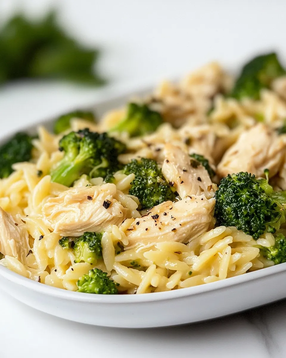Healthy Chicken and Broccoli Orzo recipe photo