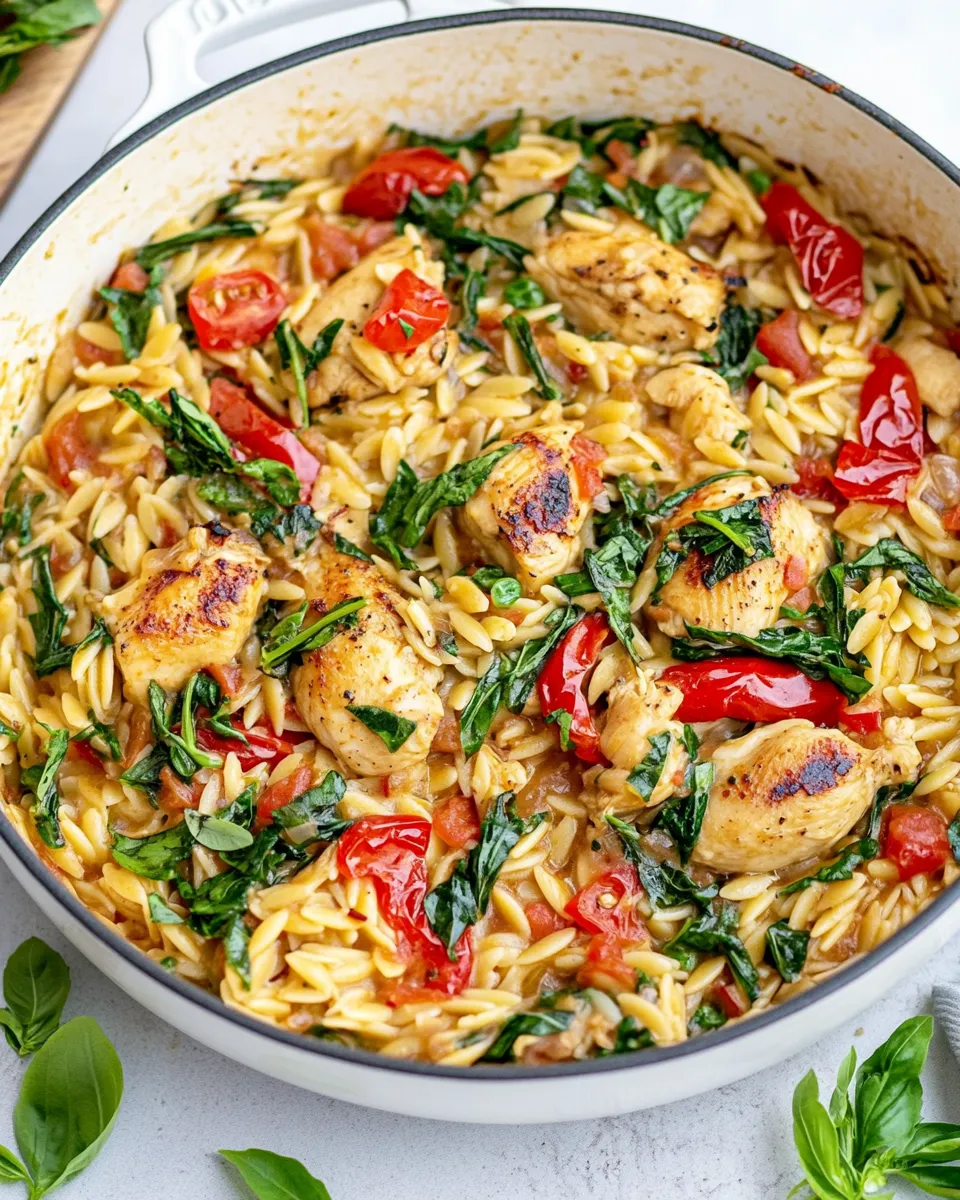Classic Chicken and Orzo dish image