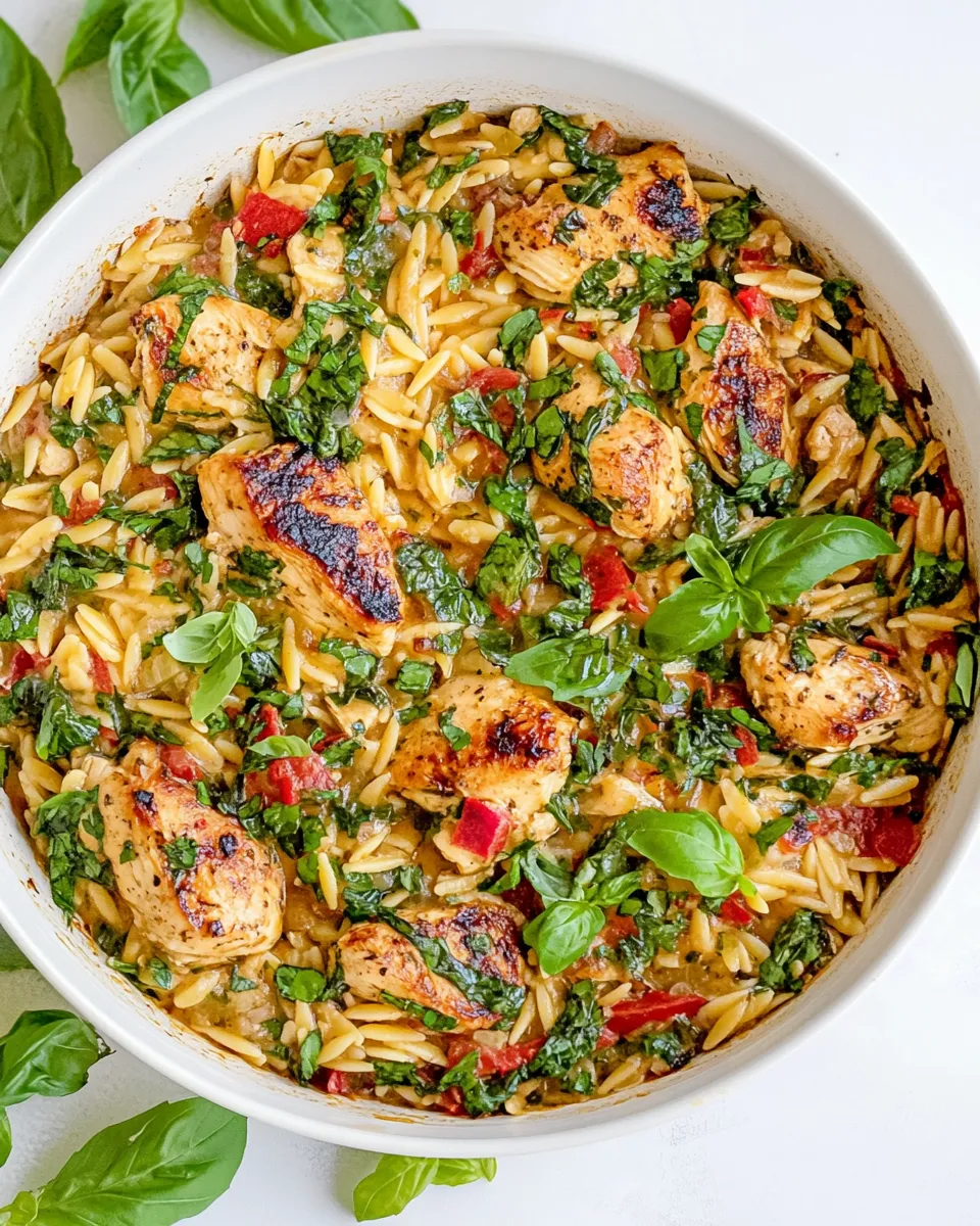 Easy Chicken and Orzo food shot