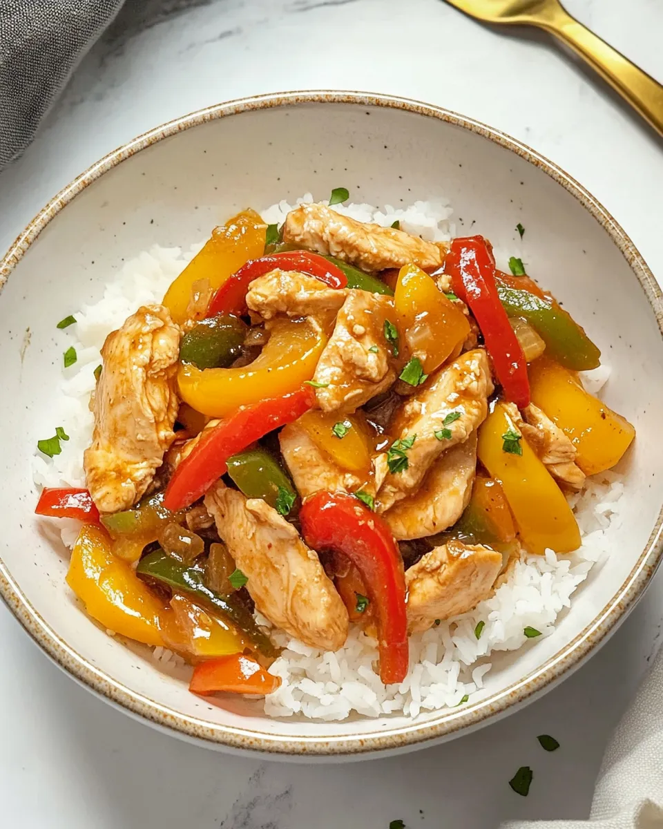 Delicious Chicken and Pepper Stir-Fry shot