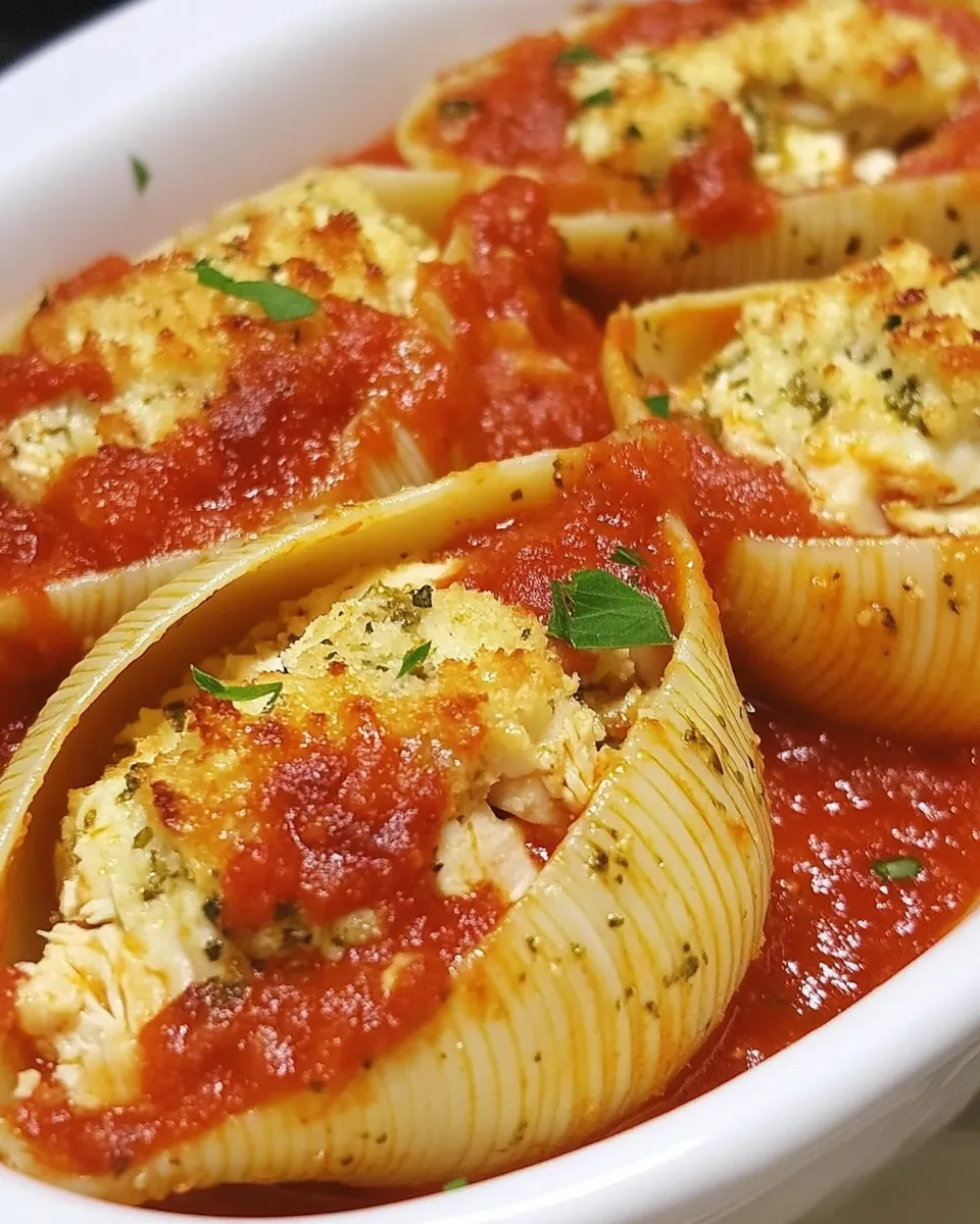 Classic Chicken and Pesto Stuffed Shells image