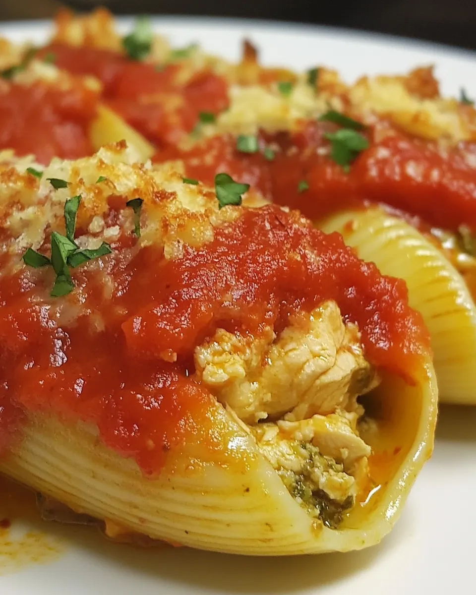 Delicious Chicken and Pesto Stuffed Shells shot