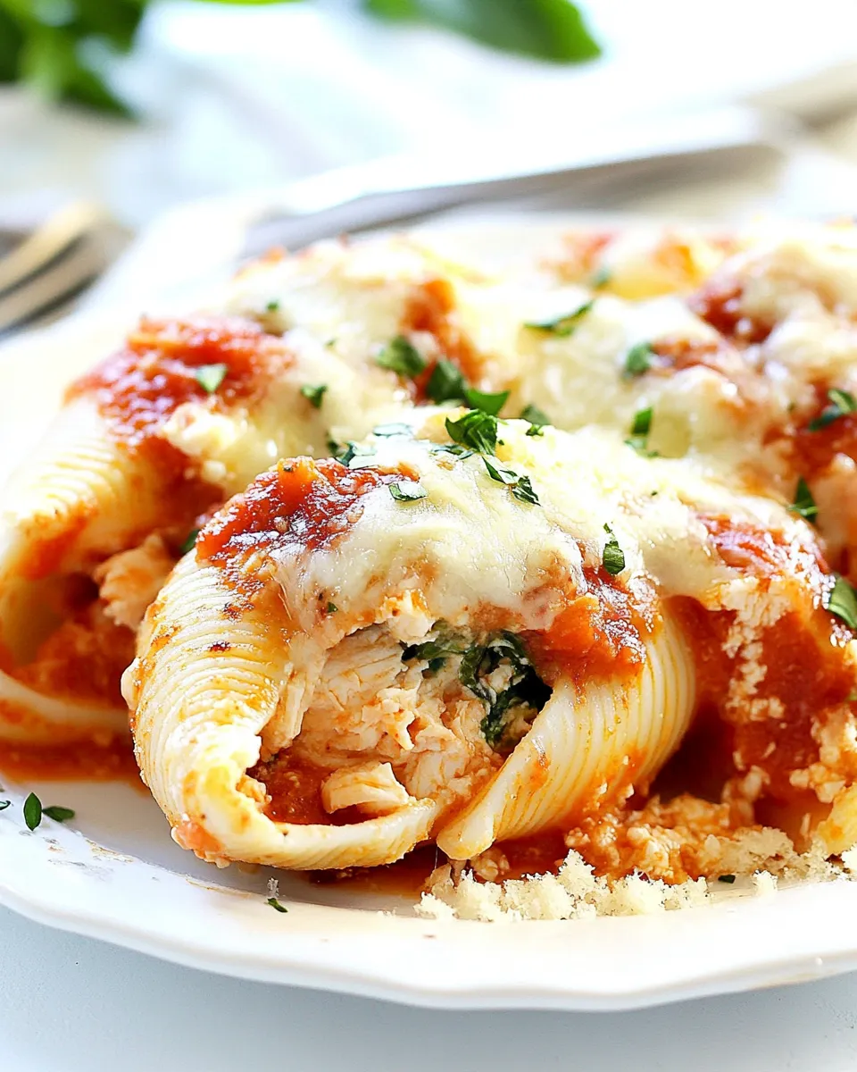Easy Chicken and Spinach Stuffed Shells recipe photo