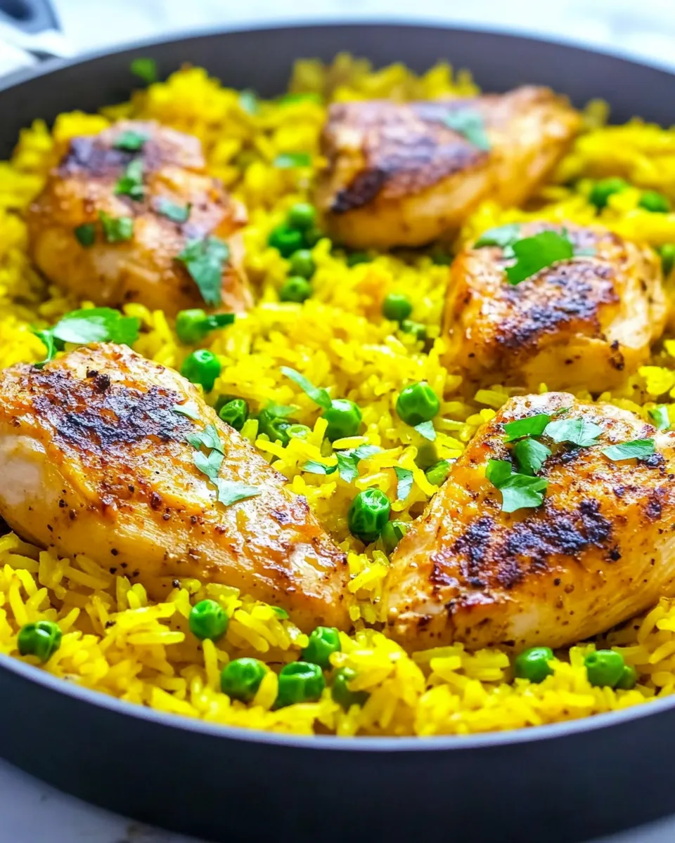 Easy Chicken and Yellow Rice Skillet recipe photo
