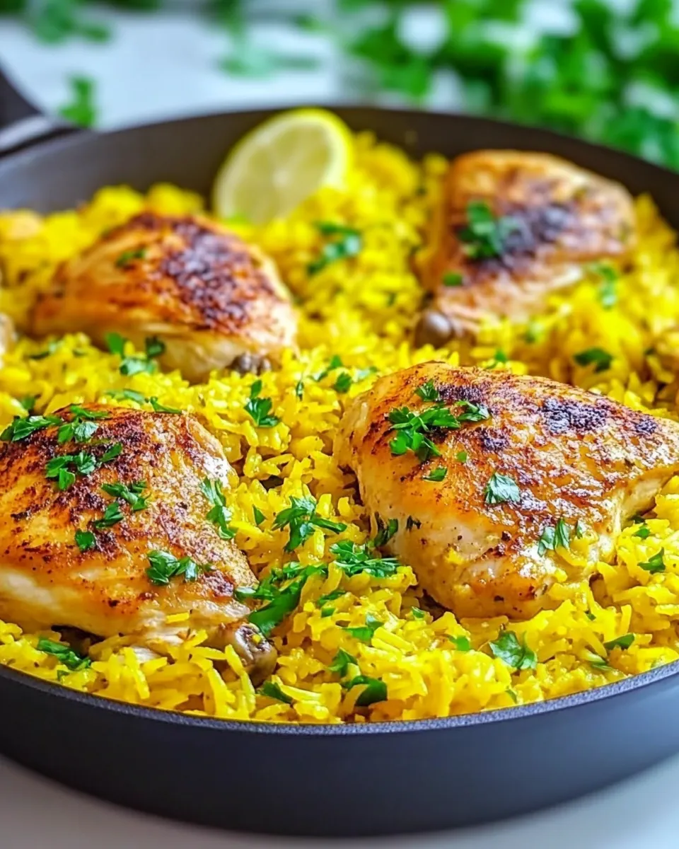 Delicious Chicken and Yellow Rice Skillet dish photo