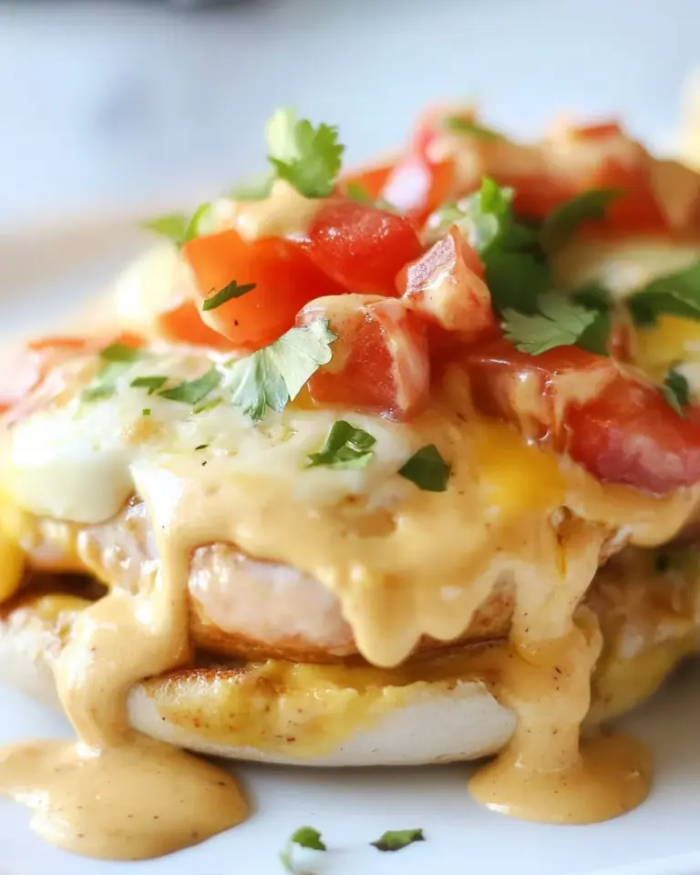 Homemade Chile Con Queso Eggs Benedict photo