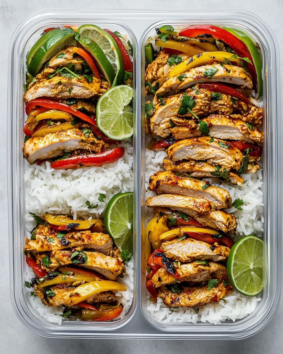 Delicious Chili Lime Chicken and Rice Meal Prep Bowls image
