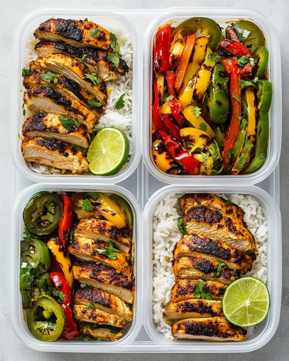 Easy Chili Lime Chicken and Rice Meal Prep Bowls recipe photo