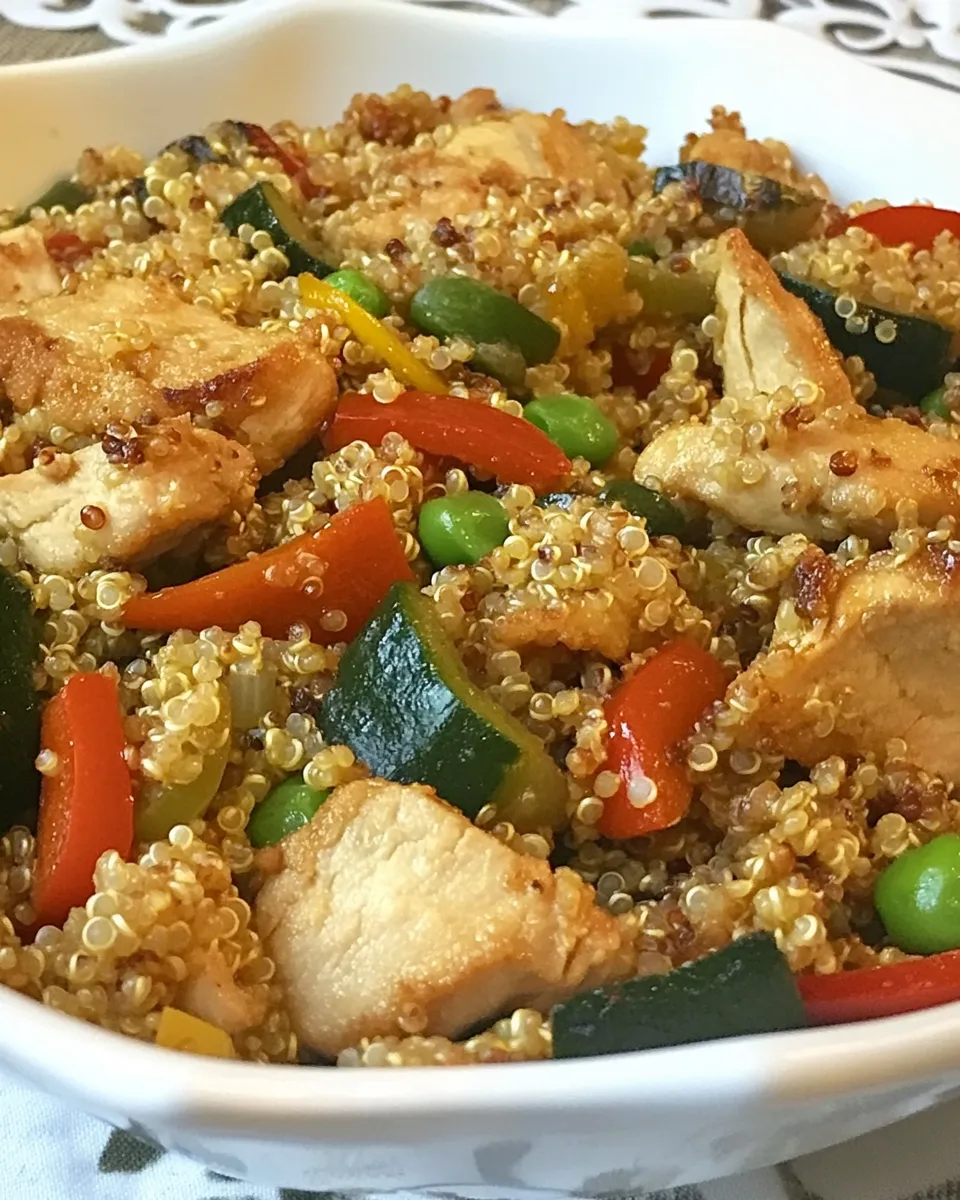 Homemade Chinese Chicken Fried Quinoa photo