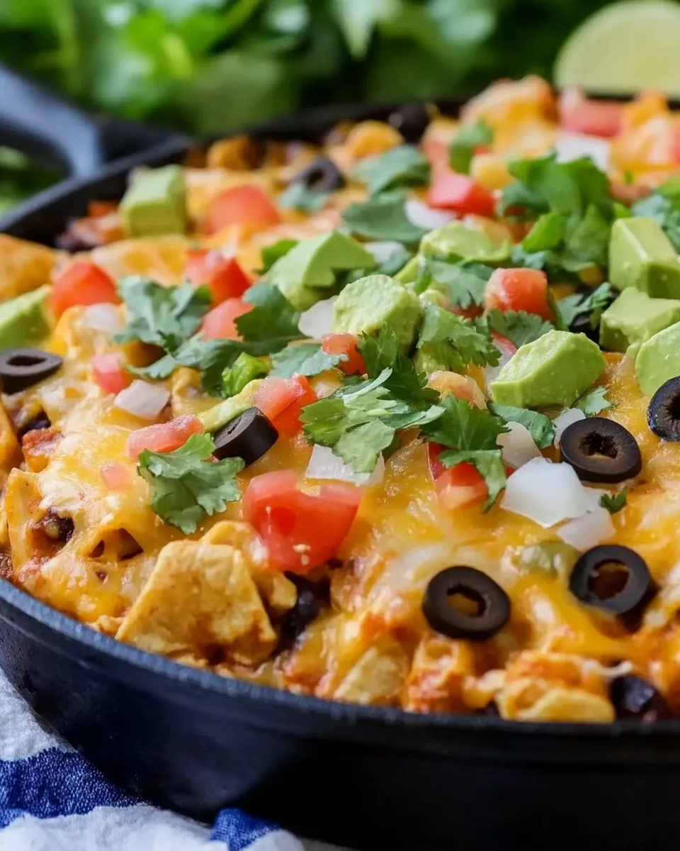 Quick Chipotle Chicken Enchilada Skillet shot
