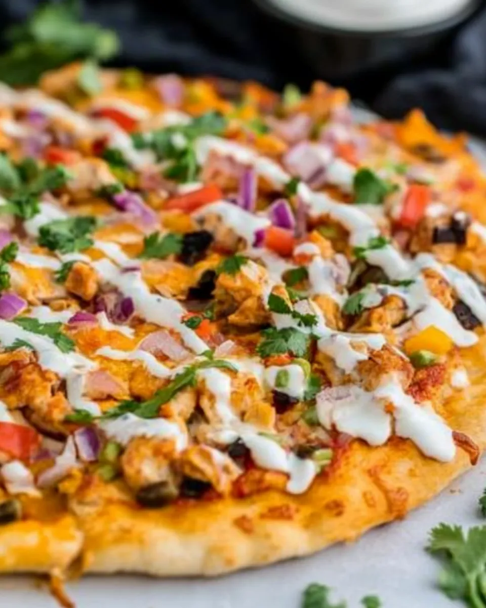Homemade Chipotle Chicken Pizza recipe photo