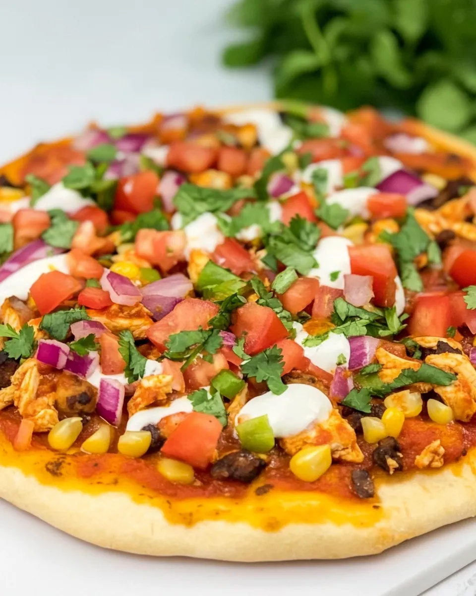 Classic Chipotle Chicken Pizza dish photo