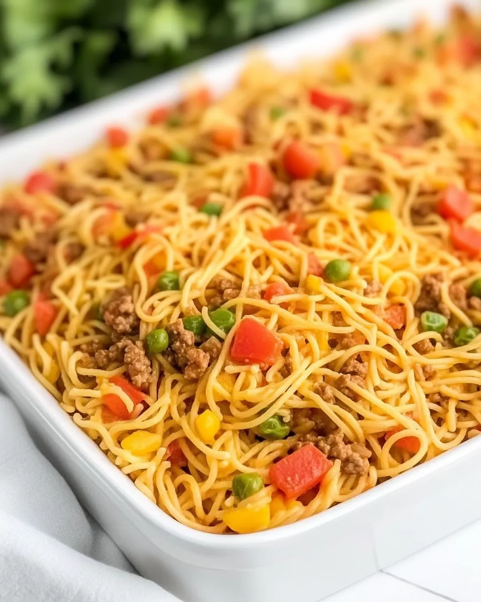 Delicious Church Supper Spaghetti shot
