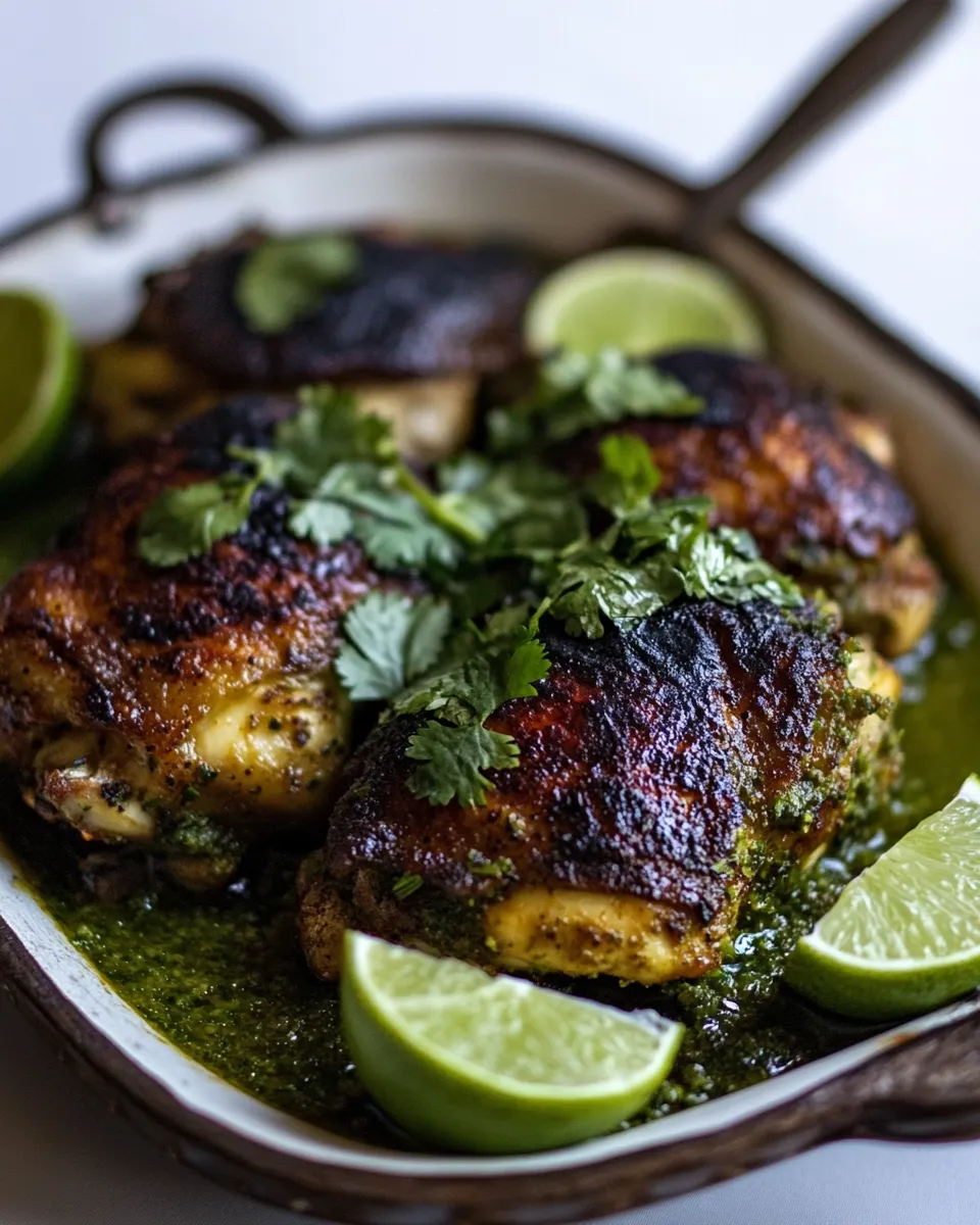 Quick Cilantro Lime Chicken Thighs food shot
