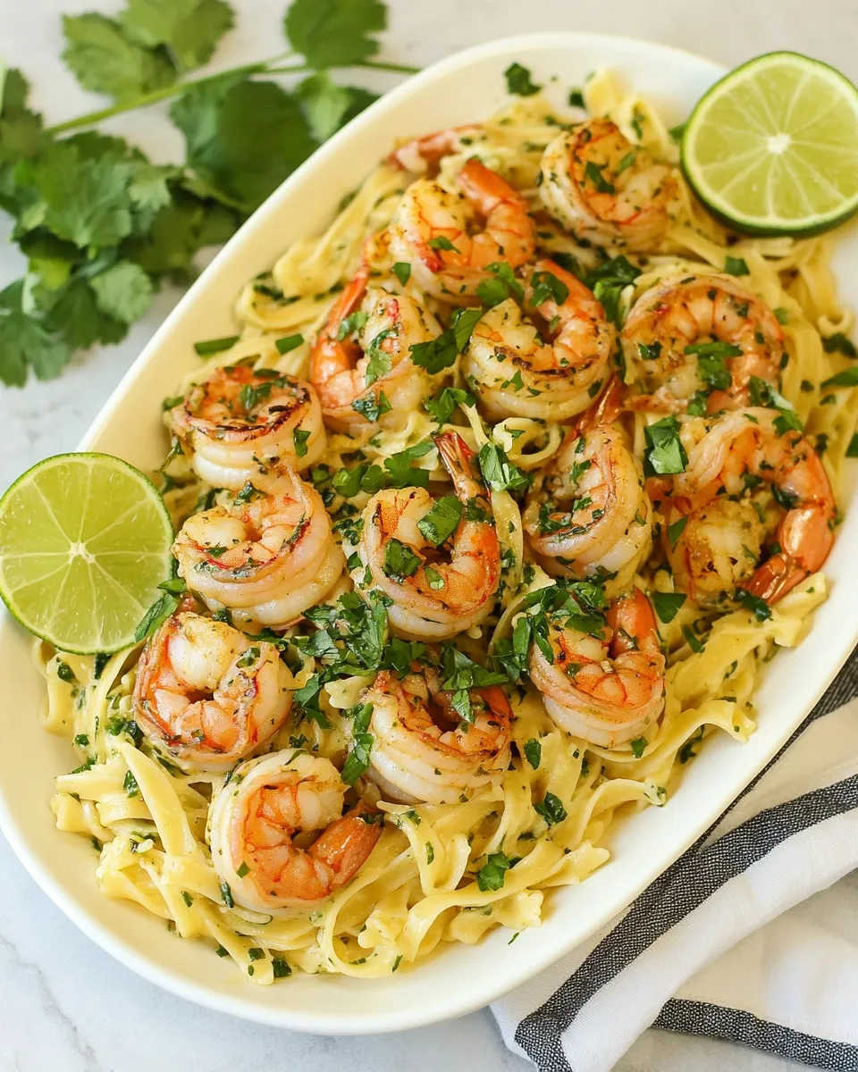 Classic Cilantro Lime Shrimp Pasta image