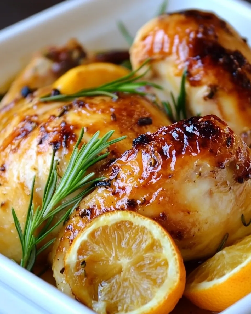 Easy Citrus Glazed Roast Chicken shot