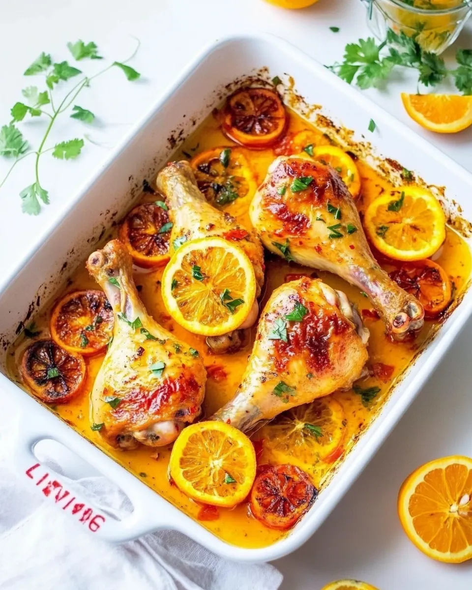Savory Citrus Roasted Chicken Legs recipe photo