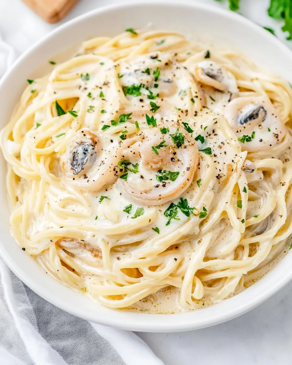 Delicious Clam Linguine shot