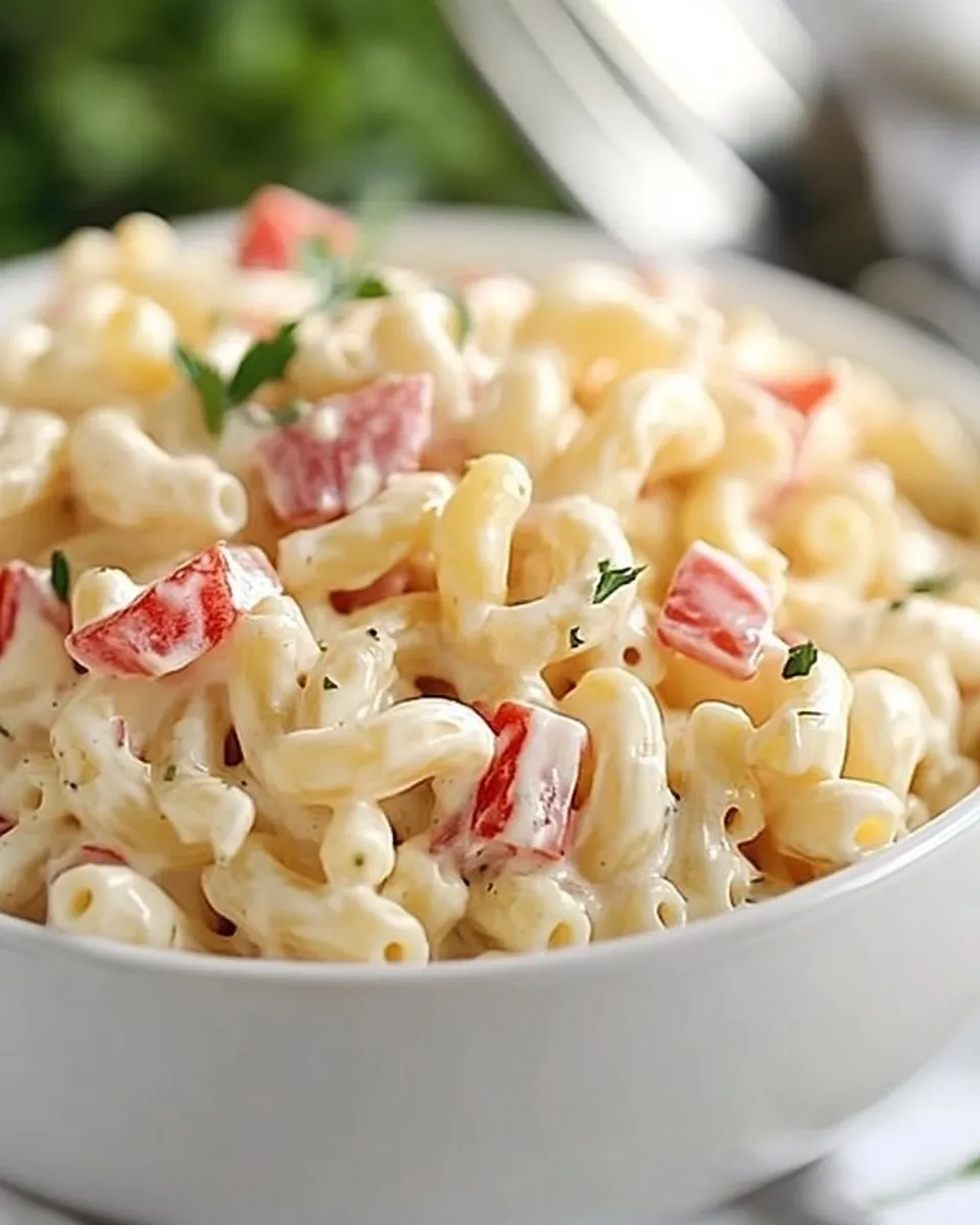 Homemade Classic Creamy Macaroni Salad Recipe photo