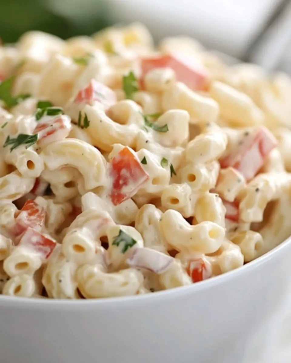 Easy Classic Creamy Macaroni Salad Recipe image