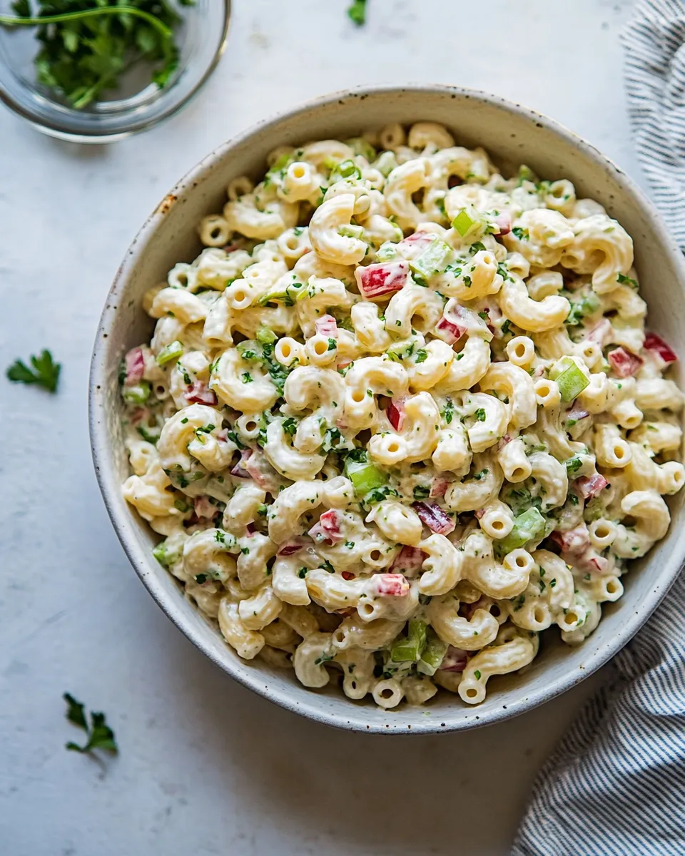 Delicious Classic Macaroni Salad Recipe shot