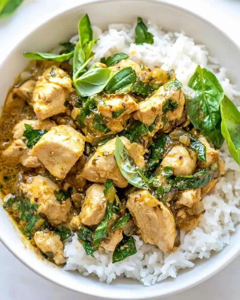 Delicious Coconut Basil Chicken Curry recipe photo