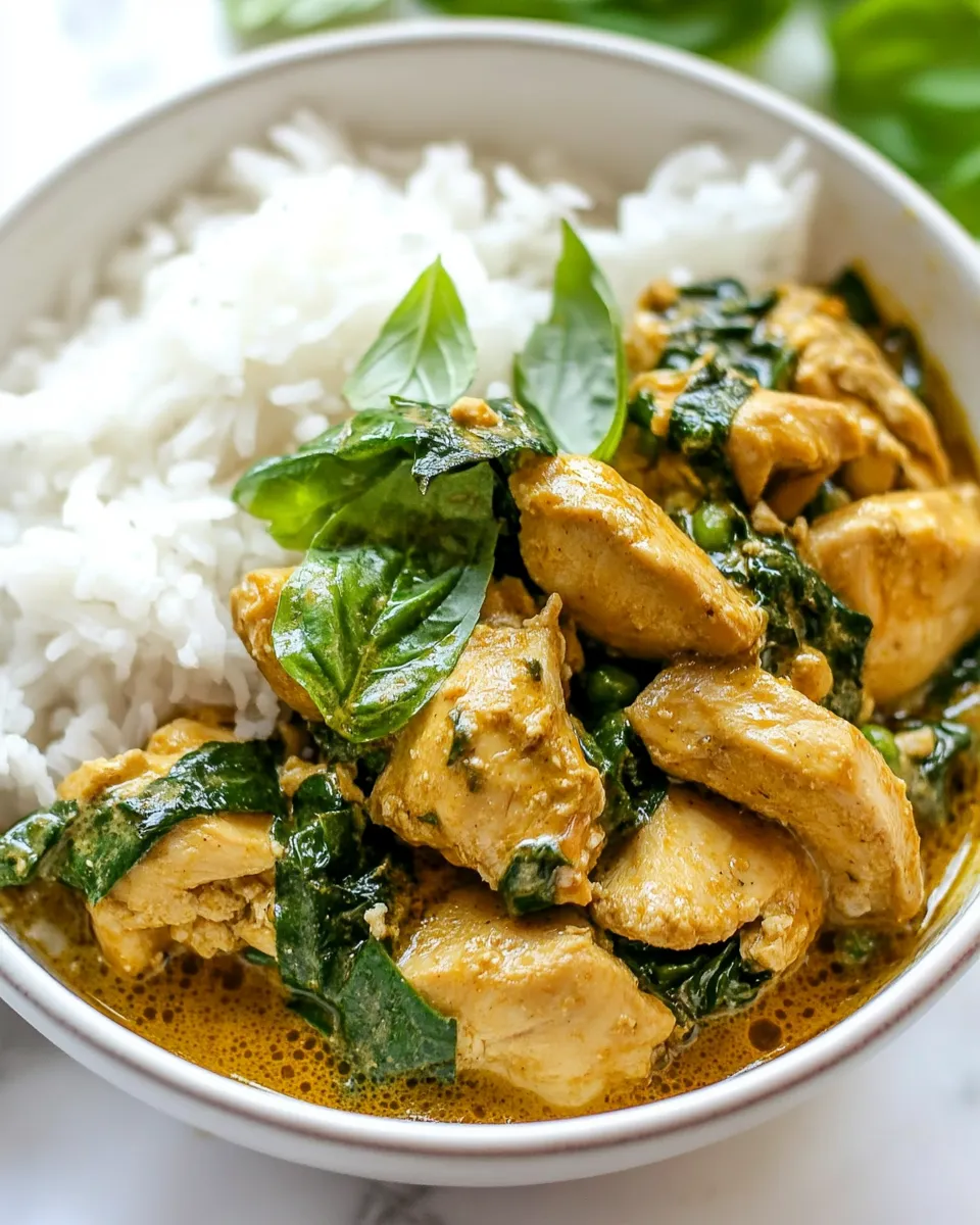 Classic Coconut Basil Chicken Curry image