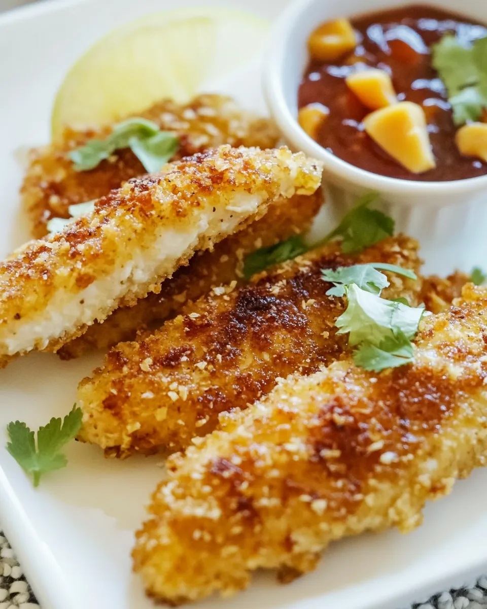 Savory Coconut Macadamia Chicken Tenders dish photo
