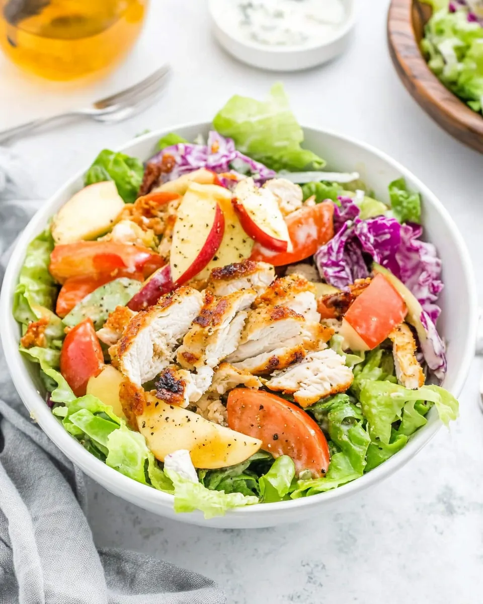 Classic Copycat Panera Fuji Apple Salad with Chicken (Complete Recipe) image