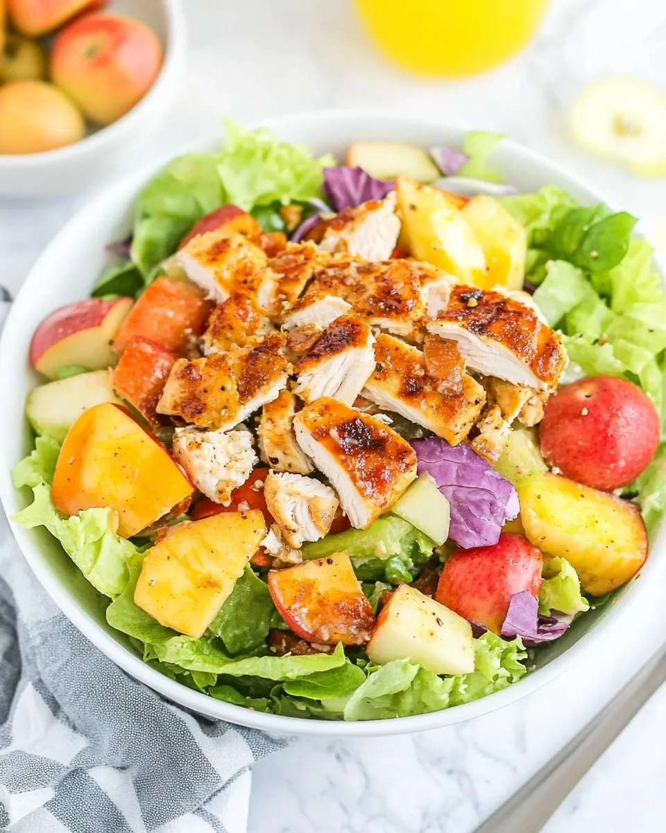 Easy Copycat Panera Fuji Apple Salad with Chicken (Complete Recipe) recipe photo