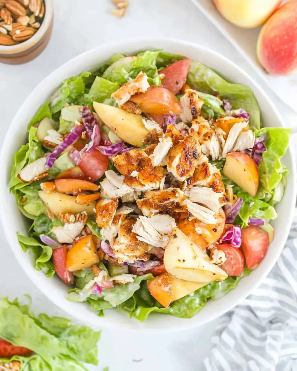 Delicious Copycat Panera Fuji Apple Salad with Chicken (Complete Recipe) dish photo