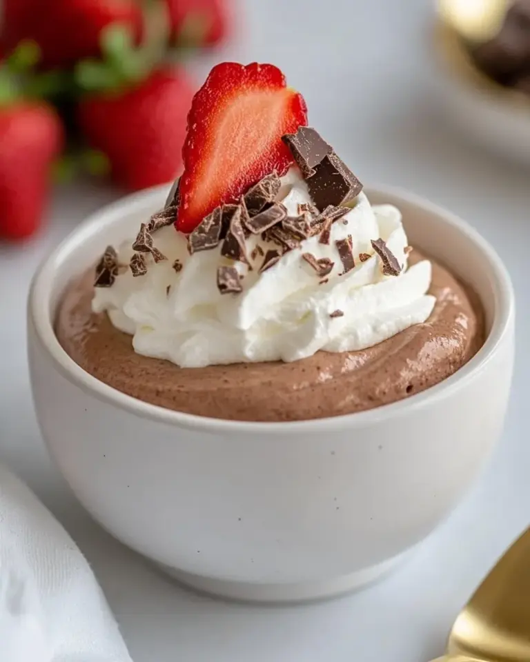 Homemade Cottage Cheese Chocolate Mousse photo