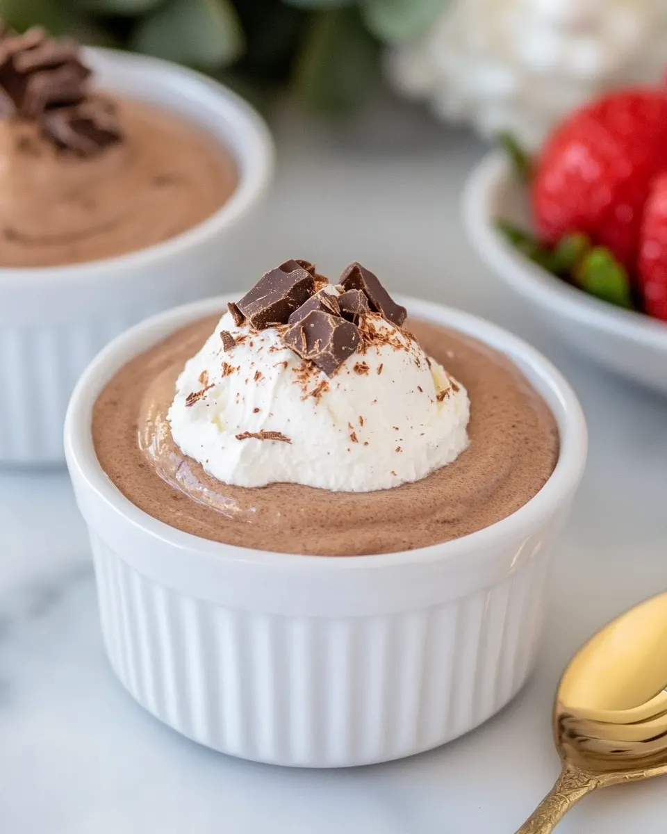 Easy Cottage Cheese Chocolate Mousse recipe photo